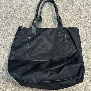 J Crew Stylish Black Tote Bag